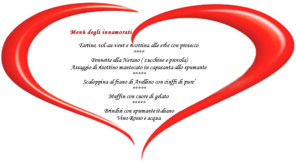 menu san valentino napoli 2012